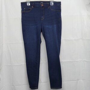 Jones New York Jeans Essex Skinny Womens Size 14 Stretch Blue 35 X 29